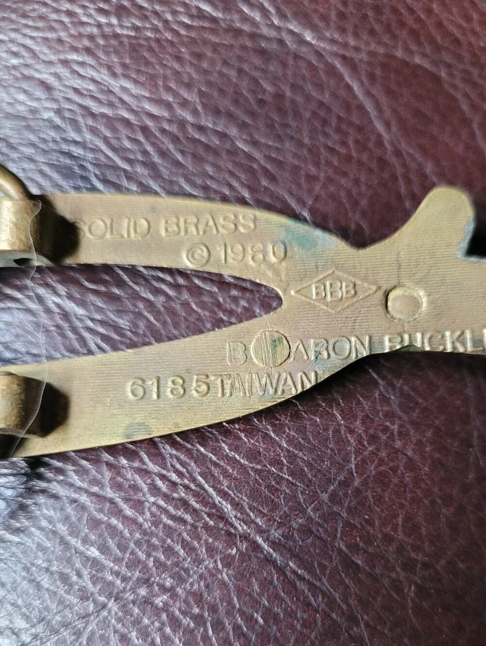 Vintage-Style Men’s Brass Spur with Engraved Detailing - Brass Color